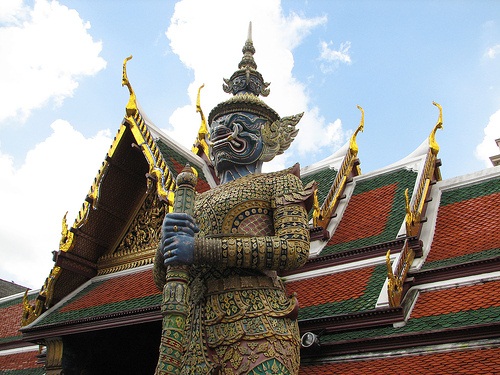 První chrámový komplex Wat Phra Kaew a Velký Palác